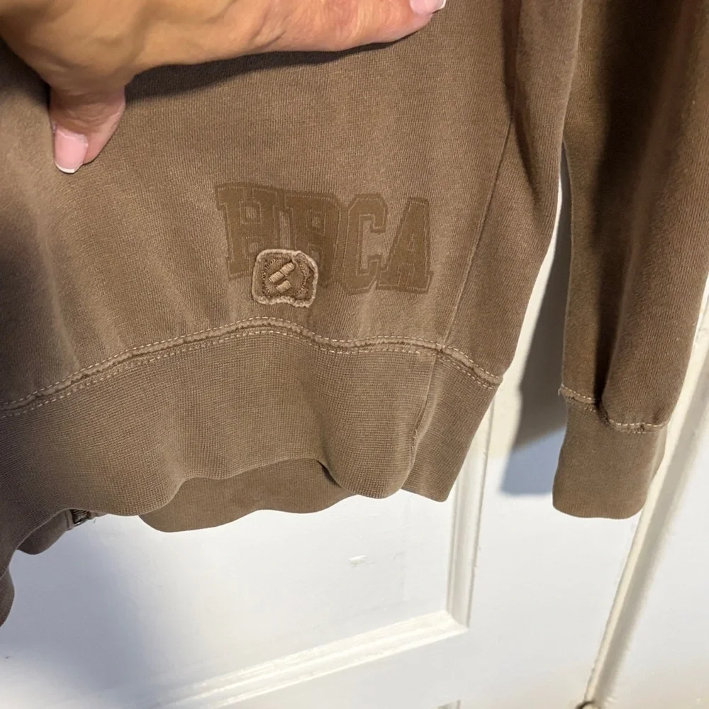 Men's Brown Zip-Up Hoodie
